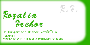 rozalia hrehor business card